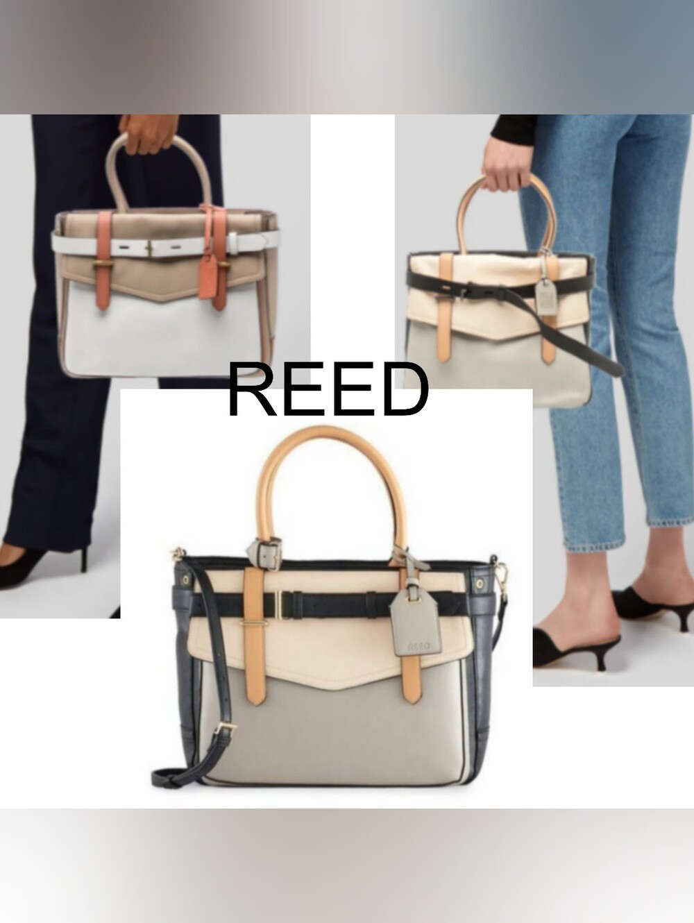 Reed Krakoff Boxer Tote bag in a tri-color leather.  Large